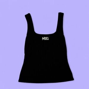 Missguided Black “MSSG” tank top